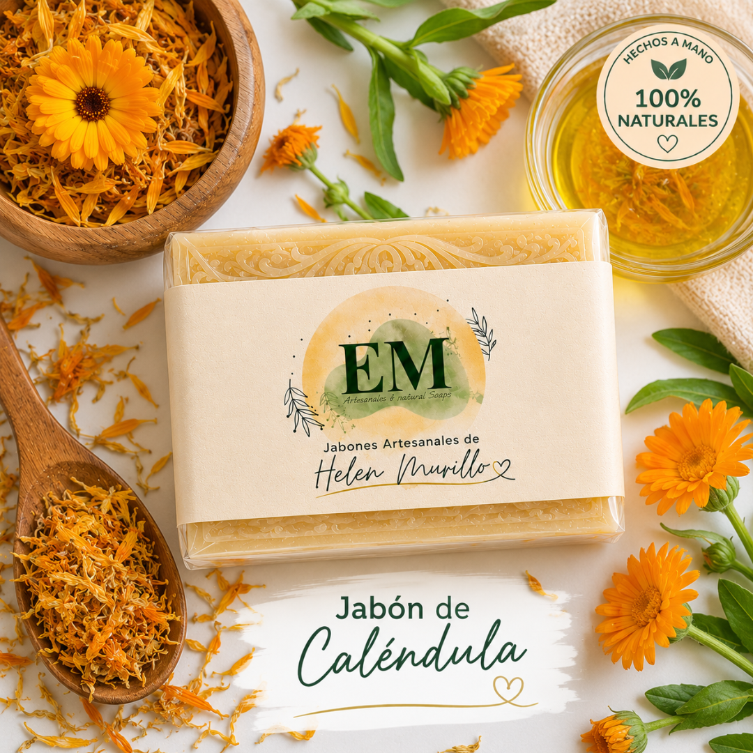 Jabón de Caléndula (100g) | Alivio Inmediato y Cuidado para Piel Altamente Sensible