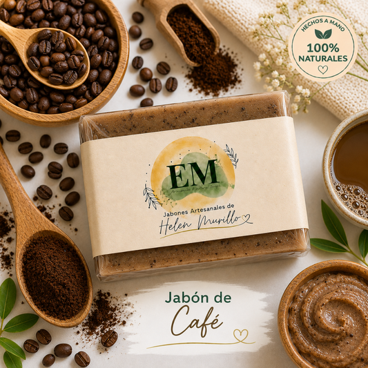 Jabón Artesanal de Café de 100g | Anticelulítico, Exfoliante Corporal y Estimulante Circulatorio