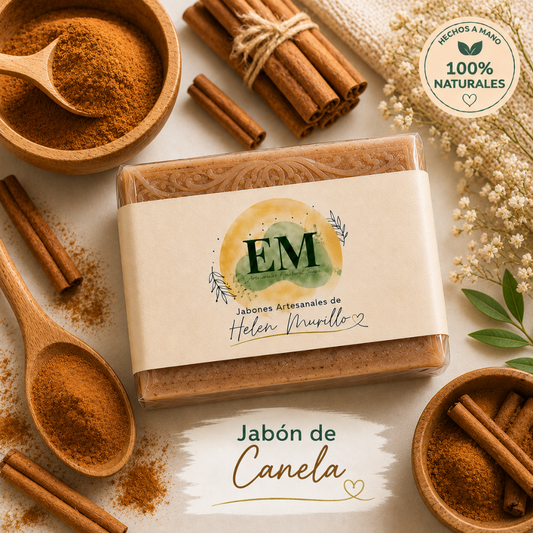 Jabón Artesanal de Canela de 100g | Estimulante Térmico, Purificante Corporal y Circulación
